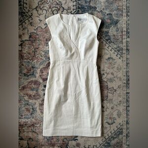 Trina Turk White Structured Textured Dress Size 6